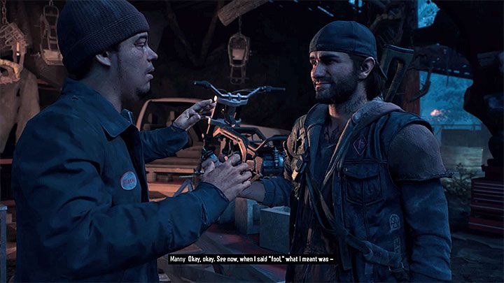 The first important person in Copelands Camp is the local mechanic - Days Gone: Copelands Camp - Encampments - Days Gone Guide