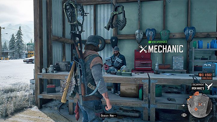 The mechanic is the first important NPC in Iron Mikes Camp - Days Gone: Iron Mikes Camp - Encampments - Days Gone Guide