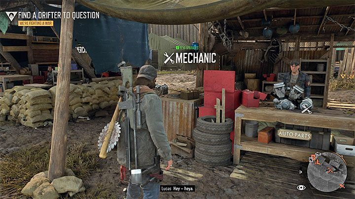 The mechanic is one of the most important NPCs in Diamond Lake - he sells the best bike parts in the entire game - Days Gone: Diamond Lake - Encampments - Days Gone Guide
