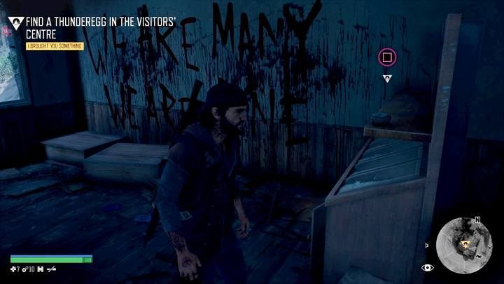 Go to the store at the entrance to the Belknap caves, where youll find an interesting rock - Days Gone: Youre Safe Now - walkthrough - Main storyline - Days Gone Guide