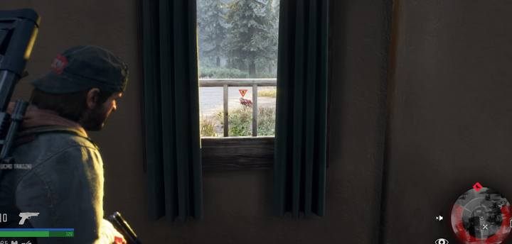 You have to shoot her with a special gun that you got from Sarah, and which now takes the place of your weapon - Days Gone: Im Never Giving Up - walkthrough - Main storyline - Days Gone Guide