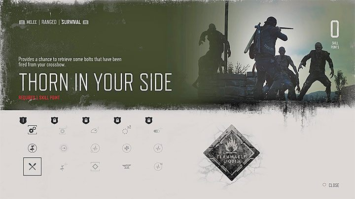 Thorn In Your Side - This skill gives you the chance to recover some of the bolts shot from the crossbow - Days Gone: Best starting skills - Character progression - Days Gone Guide