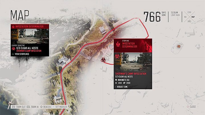 Freaker Nests are located in areas called Infestations - Days Gone: How to find and destroy Freaker Nests? - Exploration - Days Gone Guide