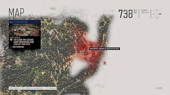 There are several Freakers Nests in each Infestation area - Days Gone: How to find and destroy Freaker Nests? - Exploration - Days Gone Guide