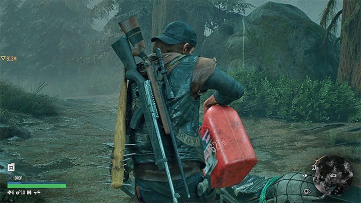 You need to pick up the canister, return with it to the motorcycle and hold the circle button in order to pour fuel into the tank - Days Gone: How to get motorcycle fuel? - Motorcycle - Days Gone Guide