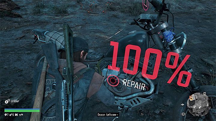 Deacon can repair the bike from the beginning of the game - Days Gone: How to repair motorcycle? - Motorcycle - Days Gone Guide