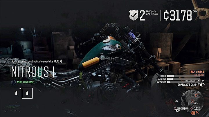 Nitro needs to be bought from a mechanic at the camp - Days Gone: How to unlock nitro? - Motorcycle - Days Gone Guide