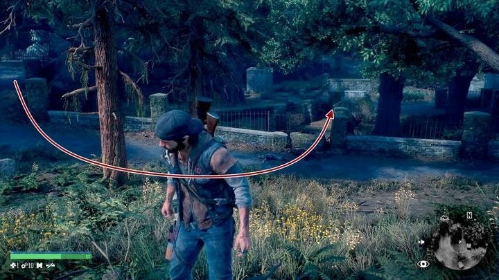 Go to the cemetery located in the north-east part of the map - Days Gone: Chasing Leon - walkthrough - Main storyline - Days Gone Guide