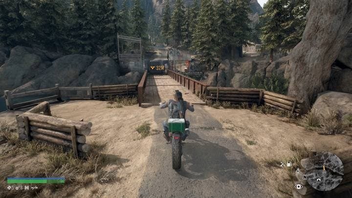 Reach the encampment by following the only path leading through the bridge. - Days Gone: Chasing Leon - walkthrough - Main storyline - Days Gone Guide