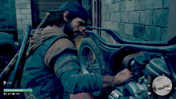 Explore the motorcycle in the back of the garage - Days Gone: Gear Up For The Ride - walkthrough - Main storyline - Days Gone Guide
