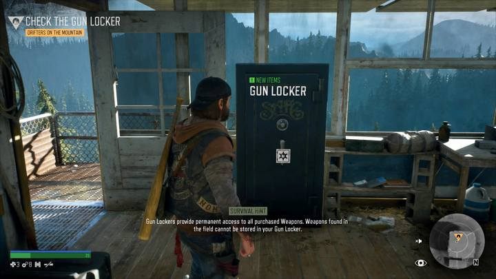 In the hideout you are safe and can relax, as well as manage any equipment you have. - Days Gone: Gear Up For The Ride - walkthrough - Main storyline - Days Gone Guide