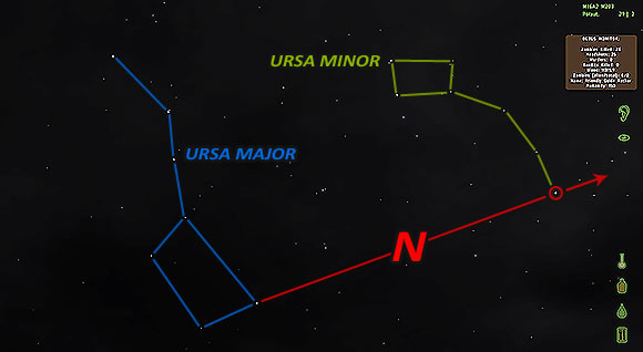 The night sky in DayZ looks just like the one which can be seen in real life - Finding north - Navigation - DayZ - Game Guide and Walkthrough