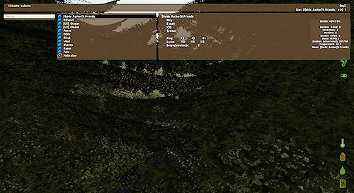 As for the list of players, you should check it regularly to find out if your victim/killer is still on the server or if a larger number of players from the same clan have appeared - First contact - PVP, interacting with other players - DayZ - Game Guide and Walkthrough