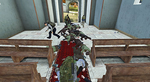 Another method of dealing with zombies is luring them into buildings, inside which they are forced to walk slowly which makes shooting them so much easier - Killing Zeds - Zombies from A to Zed - DayZ - Game Guide and Walkthrough