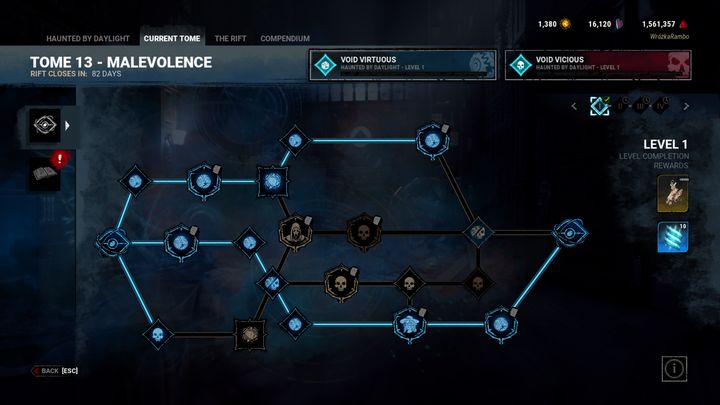 For completing the tasks in the current tome, you receive the so-called Rift fragments - Dead by Daylight: Archives - what are they? - Dead by Daylight: Basics - Dead by Daylight Guide