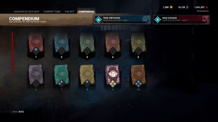 In addition to the more valuable rewards, the tomes also unlock character stories that are the theme of the game's plot - Dead by Daylight: Archives - what are they? - Dead by Daylight: Basics - Dead by Daylight Guide