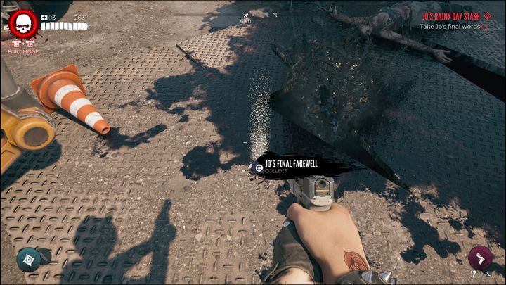 On one of them, you'll find the final note - Jo's Final Farewell - which tells where Jo had hidden her treasure - Dead Island 2: Jos Rainy Day Stash - Lost and found - Dead Island 2 Guide