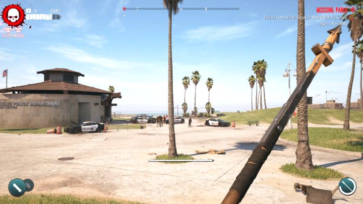 A good area to earn the trophy at is near the Venice Beach police station - Dead Island 2: How to throw a weapon 35 meters away? - FAQ - Dead Island 2 Guide