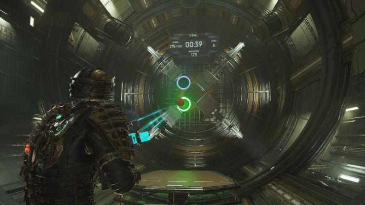 After the game starts, quickly fly to the platform that is closer to the hoops to make it easier to score - Dead Space Remake: Trophies/Achievements - list, trophy guide - Appendix - Dead Space Remake Guide
