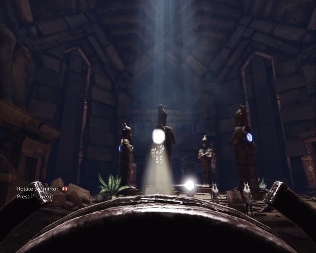 Correct position of one of the mirrors, wait until the column heats up. - Pyramid | Walkthrough - Walkthrough - Deadfall Adventures Game Guide & Walkthrough