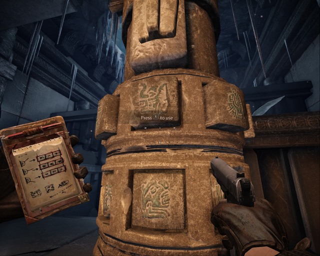 You have to set the symbols correctly. - Ice Temple | Walkthrough - Walkthrough - Deadfall Adventures Game Guide & Walkthrough