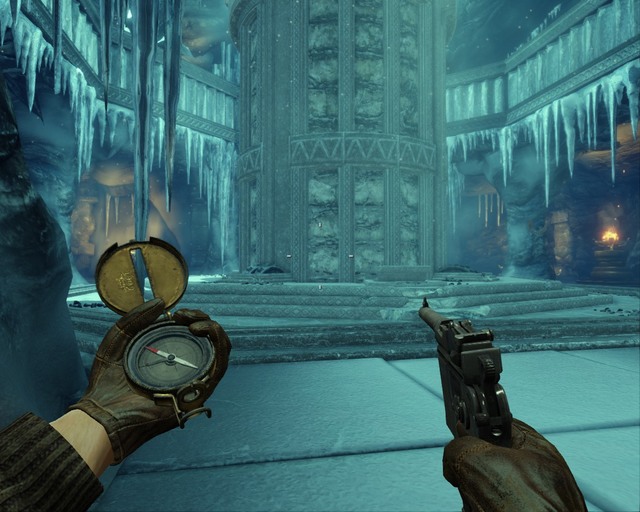 Its an elevator, when you put a statue on the pedestal, it will go up. - Ice Temple | Walkthrough - Walkthrough - Deadfall Adventures Game Guide & Walkthrough