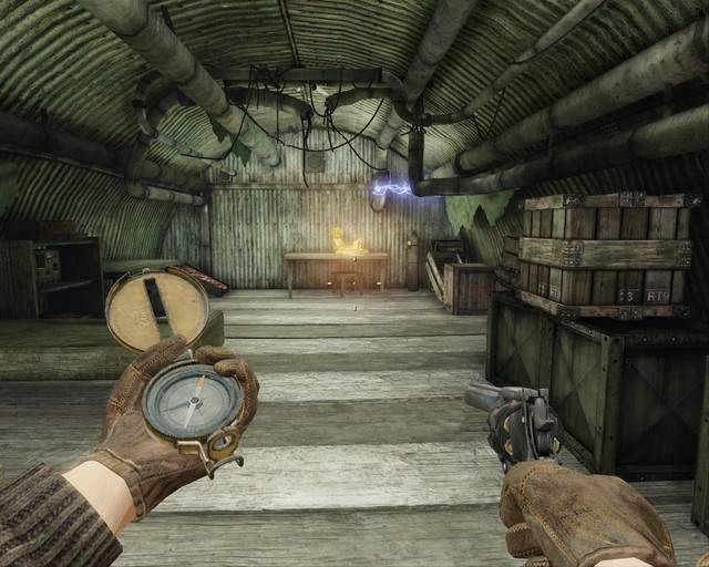 First collectible in the game, you have to destroy the generator to get it. - Arctic Base | Treasures - Treasures - Deadfall Adventures Game Guide & Walkthrough