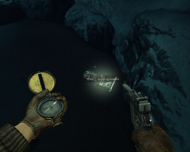 A statue hidden between rocks after the puzzle with the mirror. - Ice Temple | Treasures - Treasures - Deadfall Adventures Game Guide & Walkthrough