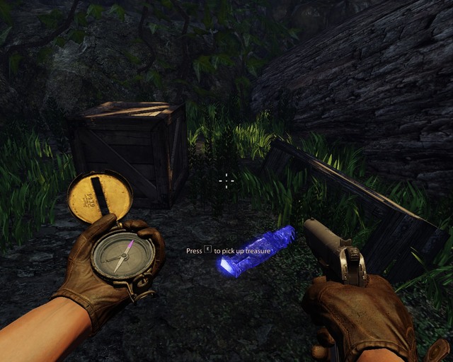 A statue right after you slide down the rope. - Mayan Jungle | Treasures - Treasures - Deadfall Adventures Game Guide & Walkthrough