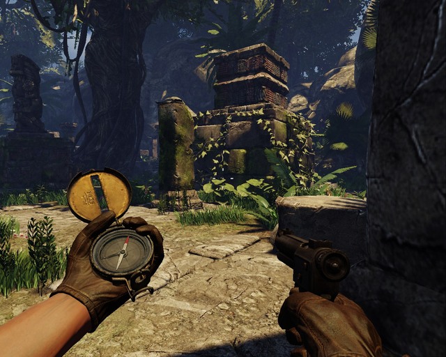 Stick to the right side when you enter the ruins. - Mayan Jungle | Treasures - Treasures - Deadfall Adventures Game Guide & Walkthrough