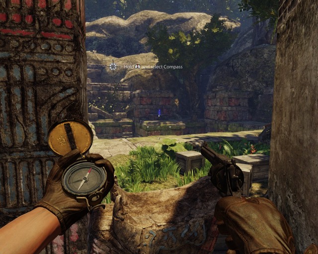 You can see the treasure from here, watch out for crocodiles at the bottom. - Mayan Jungle | Treasures - Treasures - Deadfall Adventures Game Guide & Walkthrough