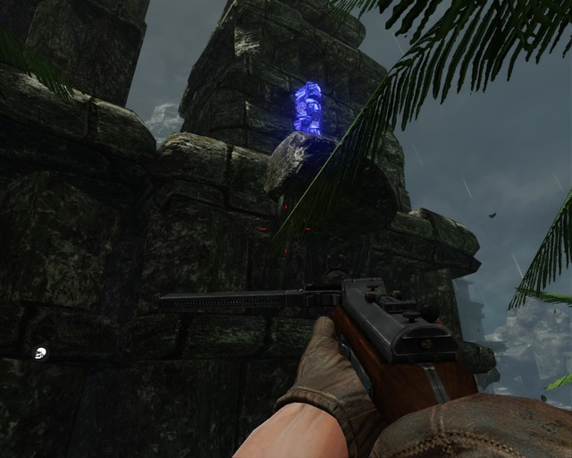 A statue above, shoot the supports. - Mayan Temple | Treasures - Treasures - Deadfall Adventures Game Guide & Walkthrough