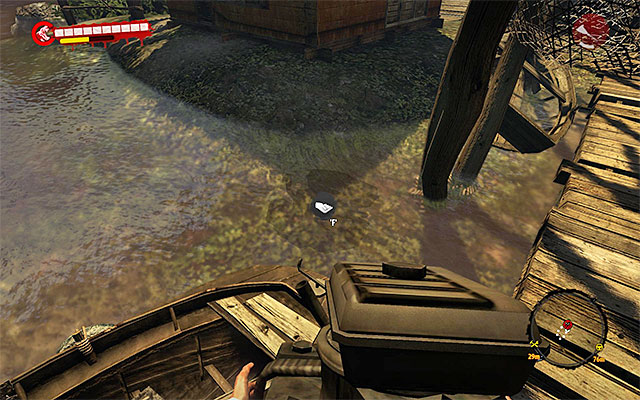 When you get to the boat, stand where the engine should be and press Action key - Mount an engine in boat | Chapter 2 - New Beginnings - Chapter 2 - New Beginnings - Dead Island Riptide Game Guide