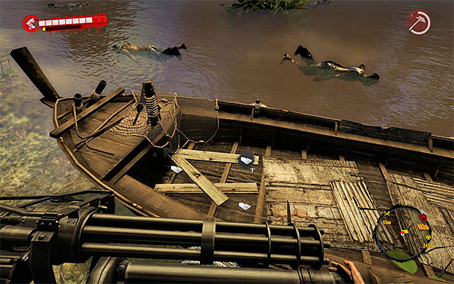 Then head south, returning to the beach from where youve begun - Take miniguns to mission | Chapter 5 - Heavy Equipment - Chapter 5 - Heavy Equipment - Dead Island Riptide Game Guide