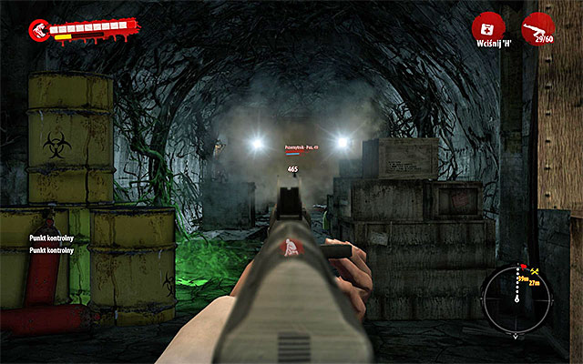 Move forward and when you hear shouts, hide behind something - Go on the higher level | Chapter 6 - The Tunnels - Chapter 6 - The Tunnels - Dead Island Riptide Game Guide