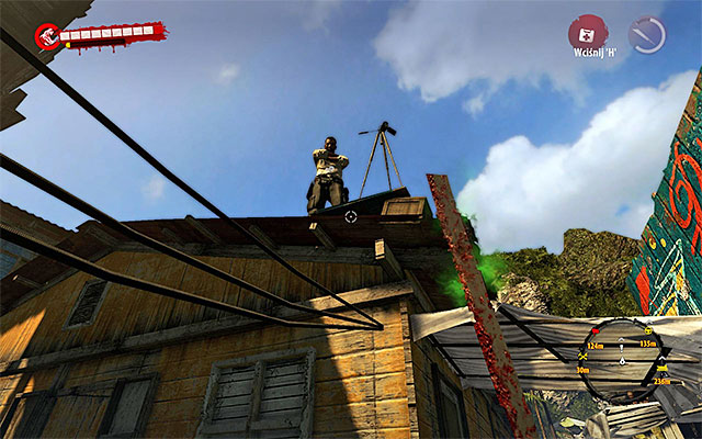 Dave is standing on the roof and to get there, use a ladder - On the Set | Side missions - Jungle - Side missions - Jungle - Dead Island Riptide Game Guide