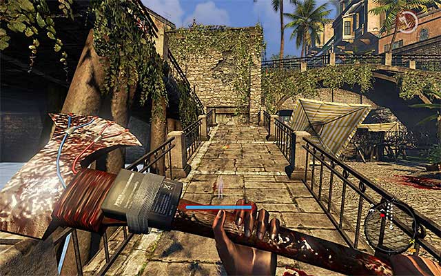 Turn north and defeat zombies seen in far away and then use the left platform which leads onto upper courtyard - Secure the Henderson Station | Chapter 8 - The Ferry - Chapter 8 - The Ferry - Dead Island Riptide Game Guide