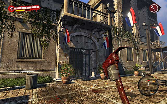 Entrance to the main building in Military Base is on the west from this place - Find an entrance to the building | Chapter 9 - Militarized Zone - Chapter 9 - Militarized Zone - Dead Island Riptide Game Guide