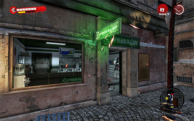 Your current objective is a drug store, on the southern west from the hospital, between Infested Storehouse and George Sereros Apartment - Healthcare | Side missions - Henderson - Side missions - Henderson - Dead Island Riptide Game Guide