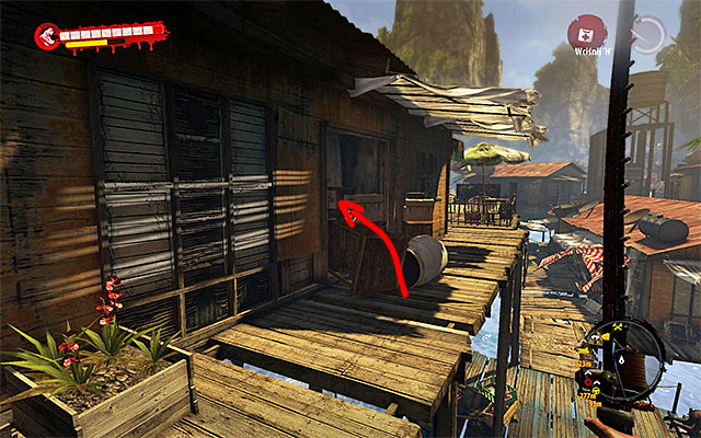 Getting inside this building is difficult, because you have to jump over one of barricades at one entrance - Postcards - Jungle | Secrets - Secrets - Dead Island Riptide Game Guide