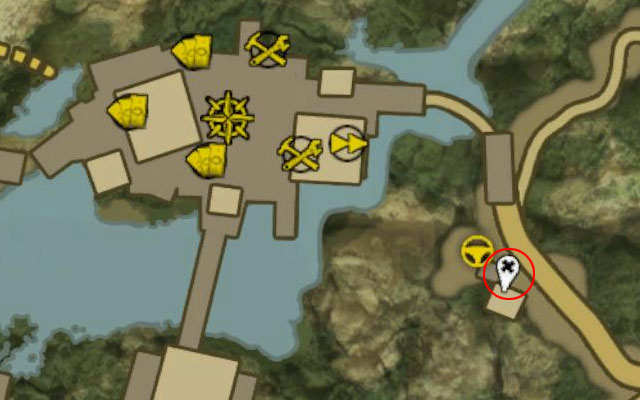 Guidebook is at the main road to southern east from Paradise Survival Camp - Guidebooks - Jungle (1) | Secrets - Secrets - Dead Island Riptide Game Guide