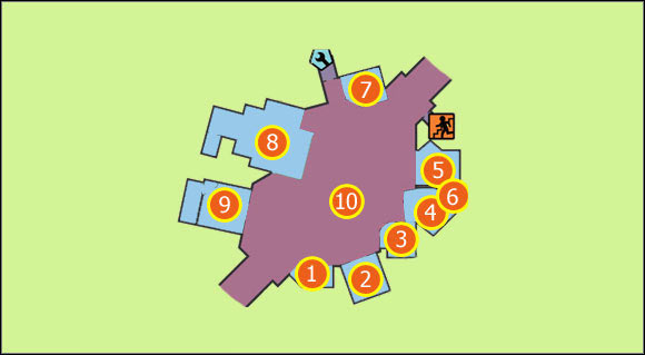 1) Speedy Expresso - bar - M8: Food Court - Maps - Dead Rising 2 - Game Guide and Walkthrough