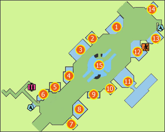 1) Wallingtons - clothing store - M10: Palisades Mall - 1st floor - Maps - Dead Rising 2 - Game Guide and Walkthrough