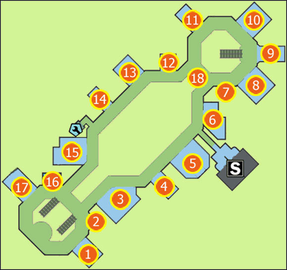 1) High-noon Shooting Range - sport store - M11: Palisades Mall - 2nd floor - Maps - Dead Rising 2 - Game Guide and Walkthrough