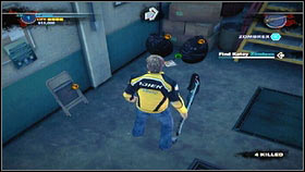 Once on the other side, move forward all the time and pick up useful items on your way - Prologue - p. 2 - Main missions - Dead Rising 2 - Game Guide and Walkthrough