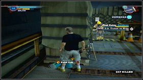 You have to catch the traitor's train as fast as possible [1] and jump onto it using the ramps - Case 2 - Main missions - Dead Rising 2 - Game Guide and Walkthrough