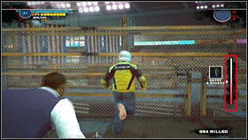 Either heal yourself and collect more food or use the nearby mechanism [1] to pull Kary and Stacey up - The Overtime - Main missions - Dead Rising 2 - Game Guide and Walkthrough