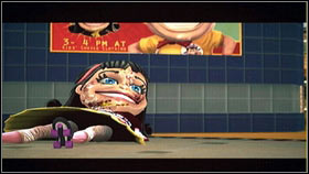 If you run low on life, hide behind the blue wall [1] and drink a proper drink - Case 3 - p. 1 - Side missions - Dead Rising 2 - Game Guide and Walkthrough