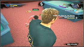 At the back of the building [1] you will find a woman who has almost fried herself at the solarium [2] - Case 3 - p. 2 - Side missions - Dead Rising 2 - Game Guide and Walkthrough