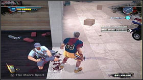 To defeat the madman, just normally run to him [1], hit two times and run to a safe place - Case 4 - p. 1 - Side missions - Dead Rising 2 - Game Guide and Walkthrough